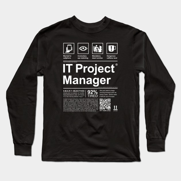 PROJECT MANAGER LABEL Long Sleeve T-Shirt by officegeekshop